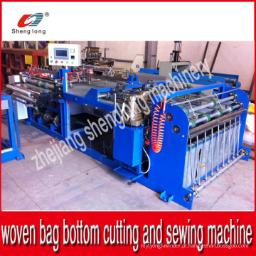 Máquina automática de corte e costura inferior para rolo tecido plástico de PP